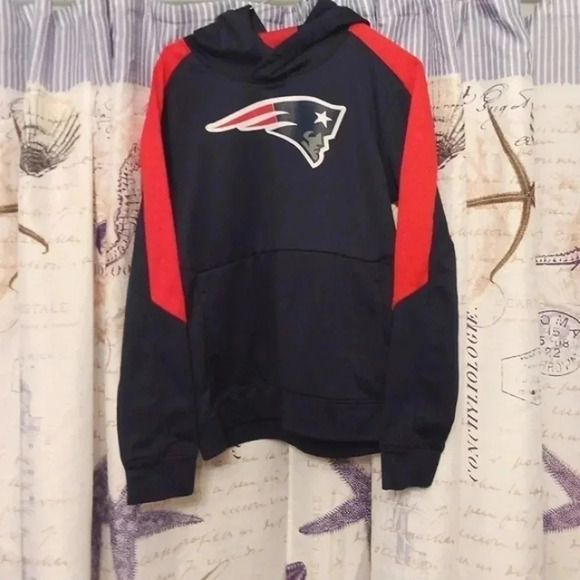 New England Patriots Hooded Sweater NFL Youth Size Large 14-16 - Picture 1 of 10